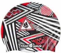 Swim cap Mad Wave Stripes Silicone