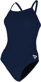 Women's swimwear Michael Phelps Solid Mid Back Navy/White Women's swimwear Michael Phelps Solid Mid Back Navy/White