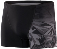 Men's swimsuit Speedo Hyper Boom Placement V-Cut Aquashort Black/Oxid Grey Men's swimsuit Speedo Hyper Boom Placement V-Cut Aquashort Black/Oxid Grey