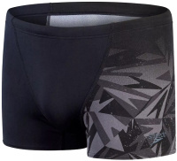 Men's swimsuit Speedo Hyper Boom Panel Aquashort Black/Oxid Grey/USA Charcoal