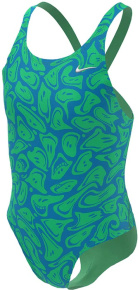 Girl's swimsuit Nike Hydrastrong Multi Print Girls Electric Algae Girl's swimsuit Nike Hydrastrong Multi Print Girls Electric Algae