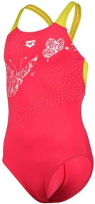 Girl's swimsuit Arena Girls Butterfly Swimsuit V Back Freak Rose/Soft Green Girl's swimsuit Arena Girls Butterfly Swimsuit V Back Freak Rose/Soft Green