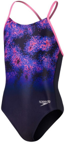 Girl's swimsuit Speedo Placement Lane Line Back Girls Navy/Pink/Cobalt Pop Girl's swimsuit Speedo Placement Lane Line Back Girls Navy/Pink/Cobalt Pop
