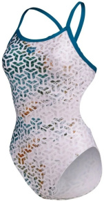 Women's swimwear Arena Planet Water Swimsuit Challenge Back Blue Cosmo/White Multi Women's swimwear Arena Planet Water Swimsuit Challenge Back Blue Cosmo/White Multi