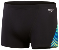Speedo Allover Digi V-Cut Aquashort Black/True Cobalt Speedo Allover Digi V-Cut Aquashort Black/True Cobalt