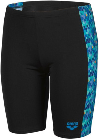 Arena Pooltiles Swim Jammer Boys Black/Blue Multi Arena Pooltiles Swim Jammer Boys Black/Blue Multi
