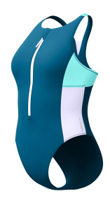 Speedo Zip Colourblock Blue/White Speedo Zip Colourblock Blue/White