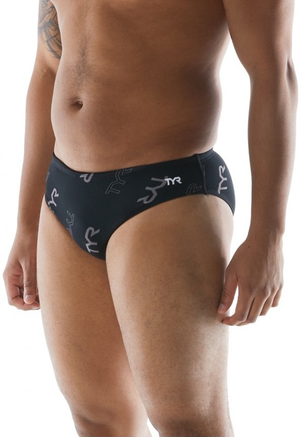 Men's swimsuit Tyr Cascading Racer Black/Grey