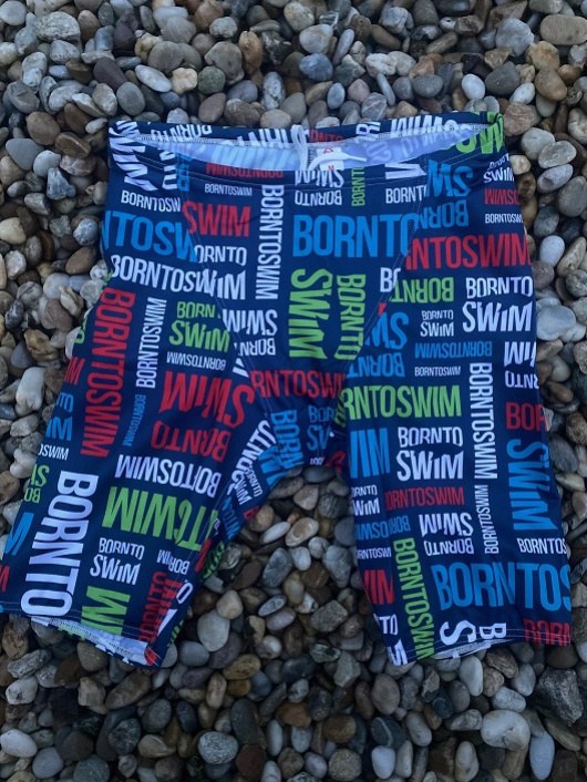 Men's swimsuit BornToSwim Logo Jammer Navy
