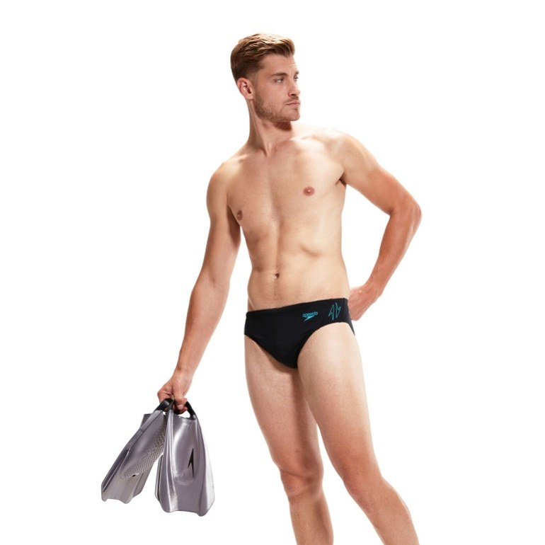 Men's swimsuit Speedo Hyper Boom Splice Brief Black/Bolt