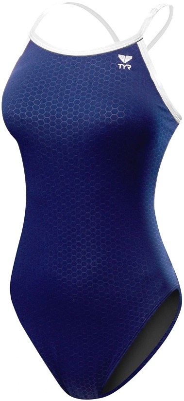 Women's swimwear Tyr Hexa Diamondfit Navy/White