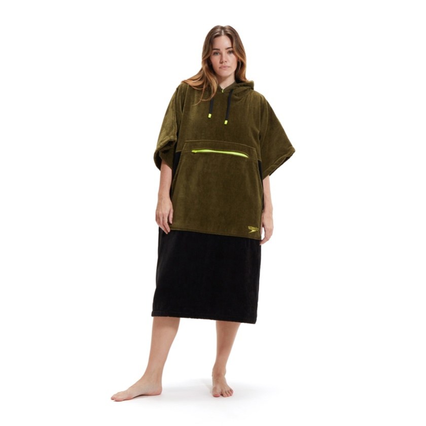 Speedo Swim Poncho Unisex Black/Yellow