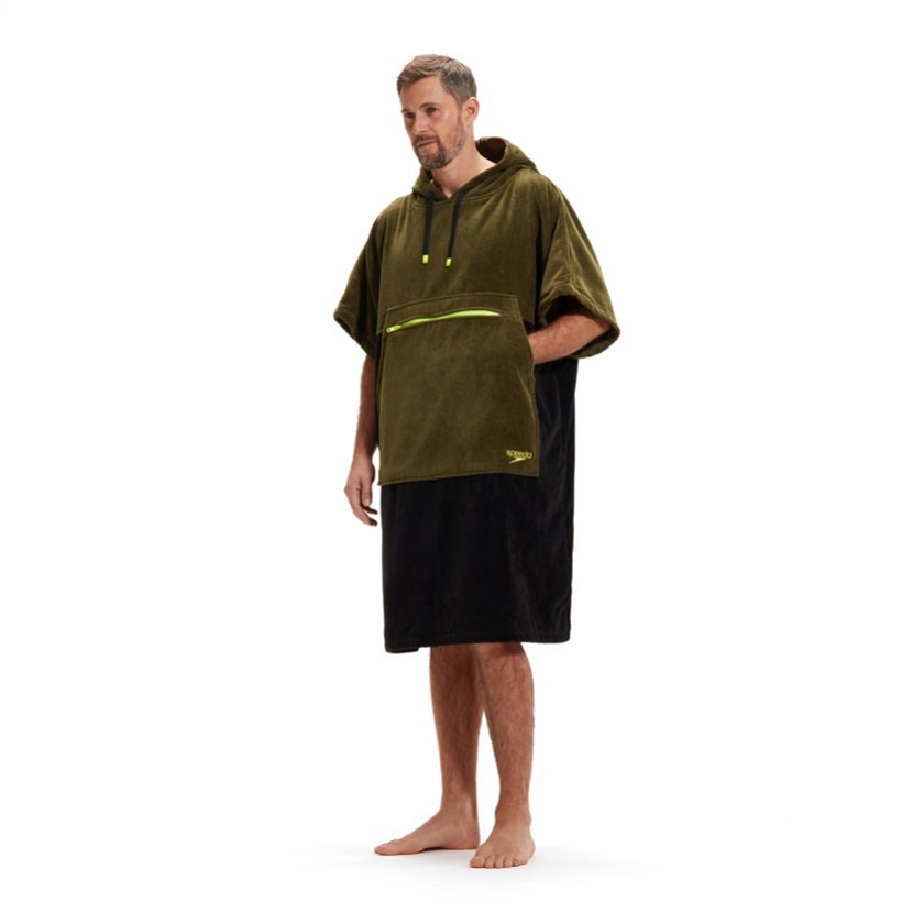 Speedo Swim Poncho Unisex Black/Yellow