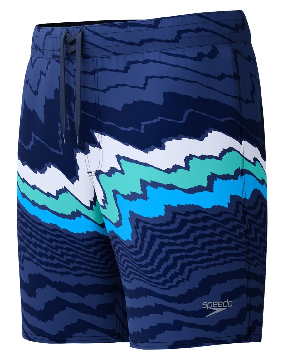 Speedo Stripe Flex Boardshort Navy/White