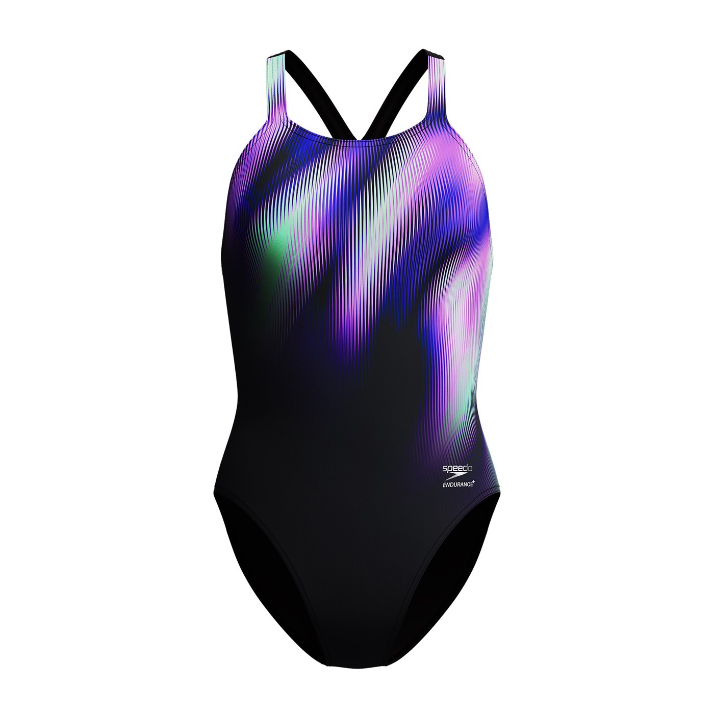 Speedo Placement Printed Powerback Black / Purple