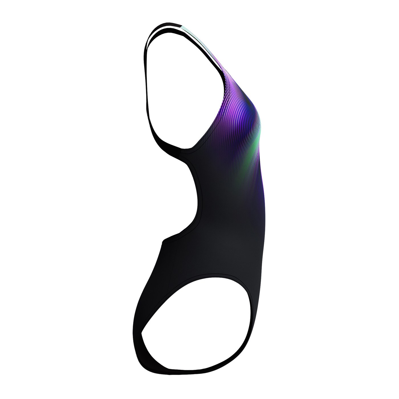 Speedo Placement Printed Powerback Black / Purple